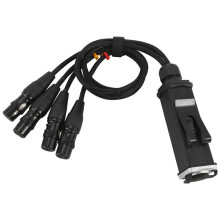 Cavo Schermato RJ45 CAT5 A 4 Canali Connettori XLR Femmina A 3 Pin Cavo Ricevitore Multirete per Stage Studio