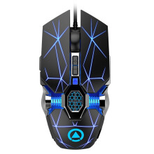 Professionelle Kabelgebundene Gaming-Maus, 6 Tasten, 3200 DPI, LED, Optische USB-Computermaus, SpielmäUse, Leise Maus für PC, Laptop, A