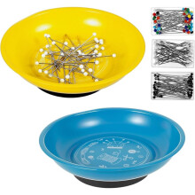 Magnetische Stecknadelschale, Nadelkissen zum Nähen, Magnetischer Stecknadelhalter, 150 Stück Stecknadeln mit Kugelkopf, für Heimwerkerarbeiten