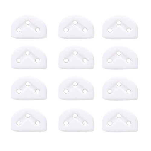 12Pcs Classical Guitar Rollers String Trees Retainer Guides Guitar String Locks Nut Block Clamp, White