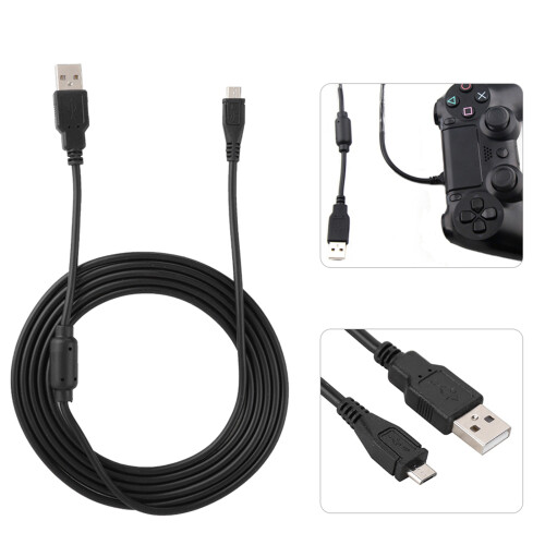 1.8m USB Cable with Magnet Ring for PS4 Pro/Slim 2