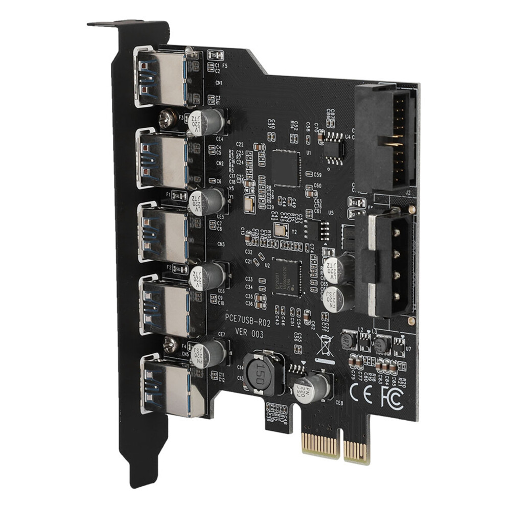 Pci-E Usb 3.0 5 Port Hub Expansion Card 7340572890573