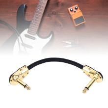 Flat Patch Pedal Cable 15cm / 5.9in Gold PVC