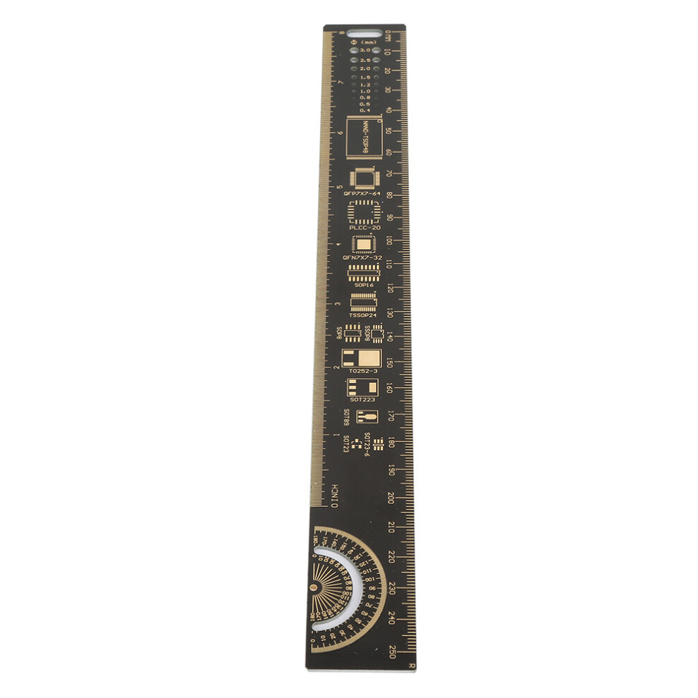 Plated Pcb Ruler 25Cm Gold