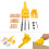 38Pcs ABS Handheld Drill Guide Set, Adjustable Woodworking Locator 6