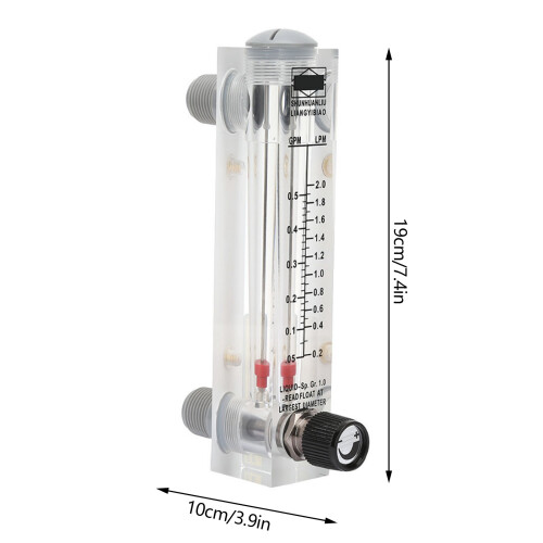 LZM-15T 0.1-0.5GPM Panel, 1/4 BSPT, Transparent 1