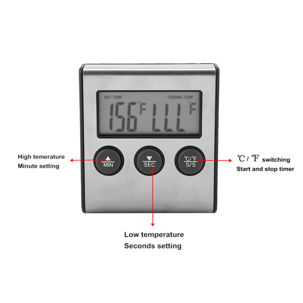 Bimetallic Meat Thermometer Timer
