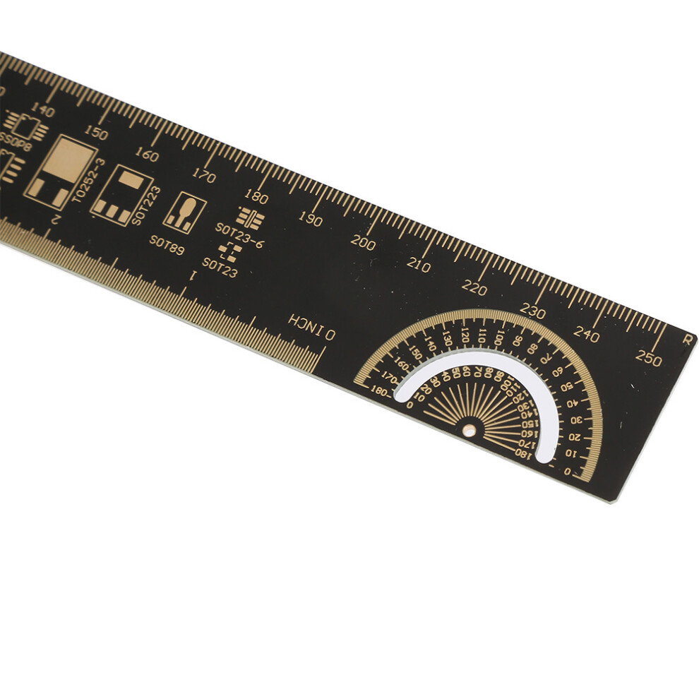 25Cm -Plated Pcb Ruler Tool Gold