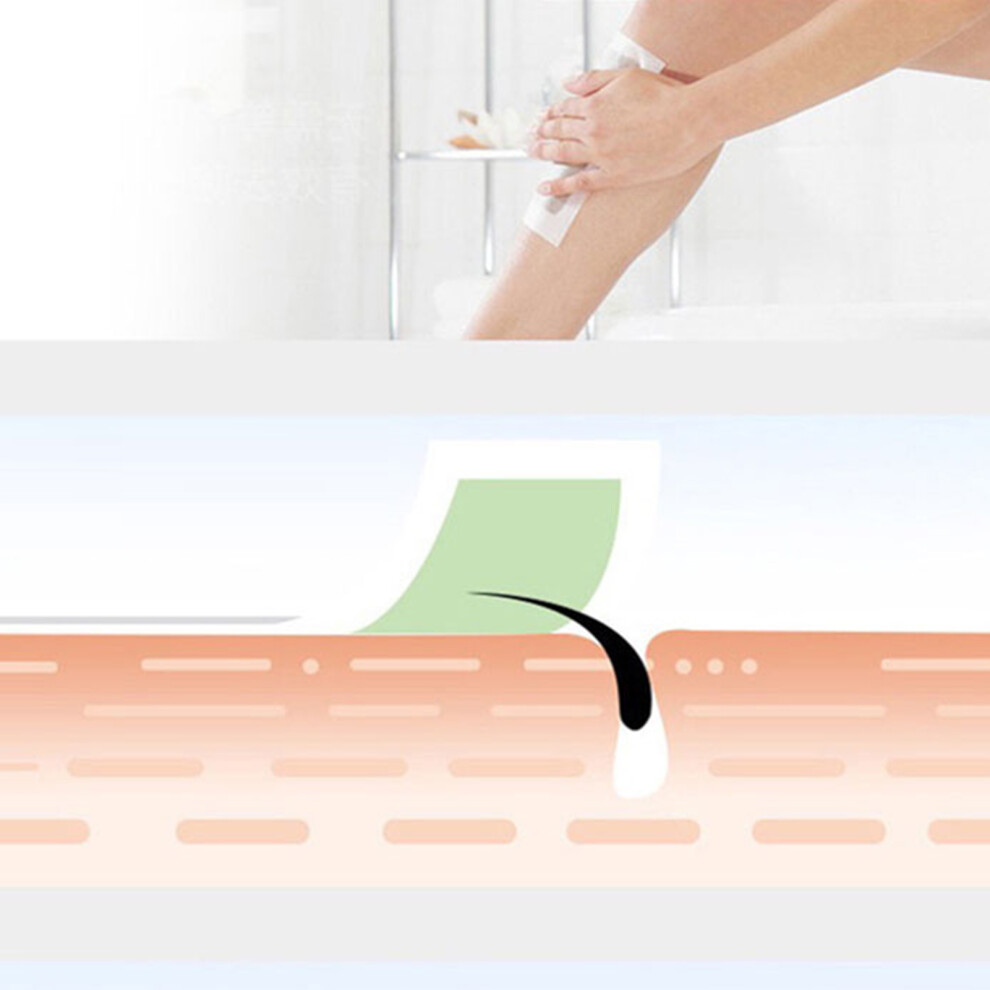 Green Gentle Honey Hair Removal Wax Paper 2-Sided For Face Body Armpit