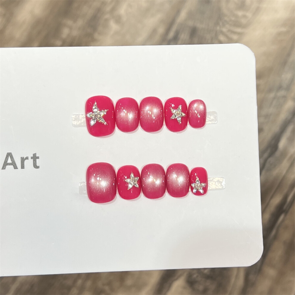 Roc-Electron (M) 10Pcs Glitter Resin Press On Nails For Diy