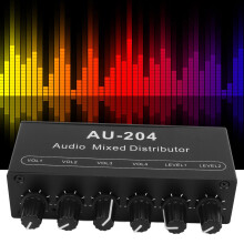 Stereo-Splitter Mini-Vorverstärker 2IN 4OUT 3,5 mm