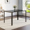 120cm Black Rectangular Dining Table - Sturdy Painted Iron Legs for Dining Room & Kitchen 1