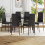 120cm Black Rectangular Dining Table - Sturdy Painted Iron Legs for Dining Room & Kitchen 3