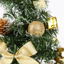 40cm Artificial Xmas Tabletop Tree with LED Lights - Red, Gold, Silver