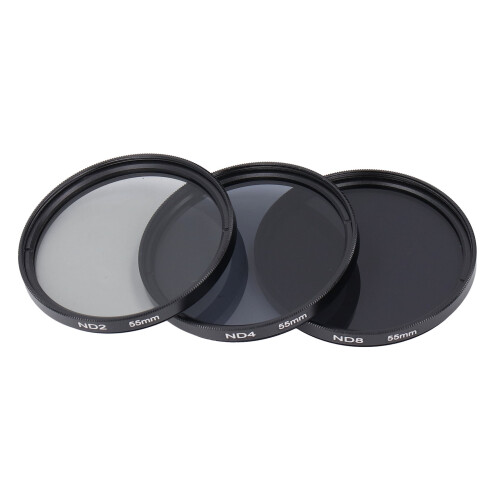55mm HD Multi-Layer Coated ND Filter Set – ND2 / ND4 / ND8 Shooting Accessories