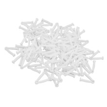 100pcs White Plastic Pig Umbilical Cord Clamps with Hemostatic Forcep