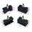 Schnellwechselhalter-Set, 4 Stück Alu 4