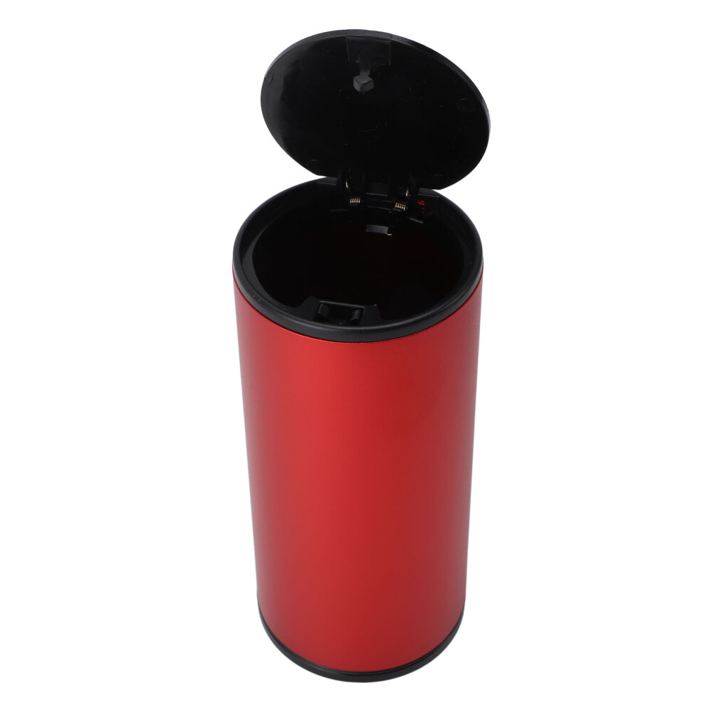 Aluminum Alloy Car Ashtray Trash Can 15X7cm With Push Lid Red 8401388440440