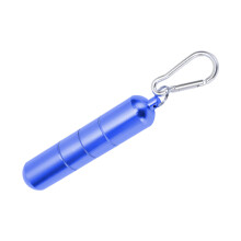 Étui à cigarettes portable en alliage d'aluminium avec porte-clés, pour 10 cigarettes, bleu, 5,5 mm