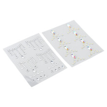 2-Blatt tränenförmige Strasssteine-Gesichtssticker DIY-Auge