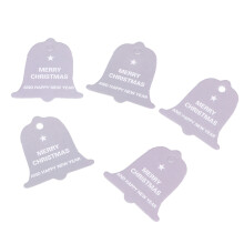 100pcs Kraft Paper Christmas Tree Gift Tag Set - Purple Bell & Star