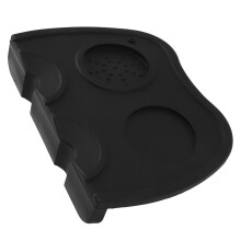 Double Hole Silicone Coffee Tamper Mat 21x15cm Anti Slip Black