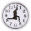 (White) Silly Walk Silent Wall Clock - Home Decor 1