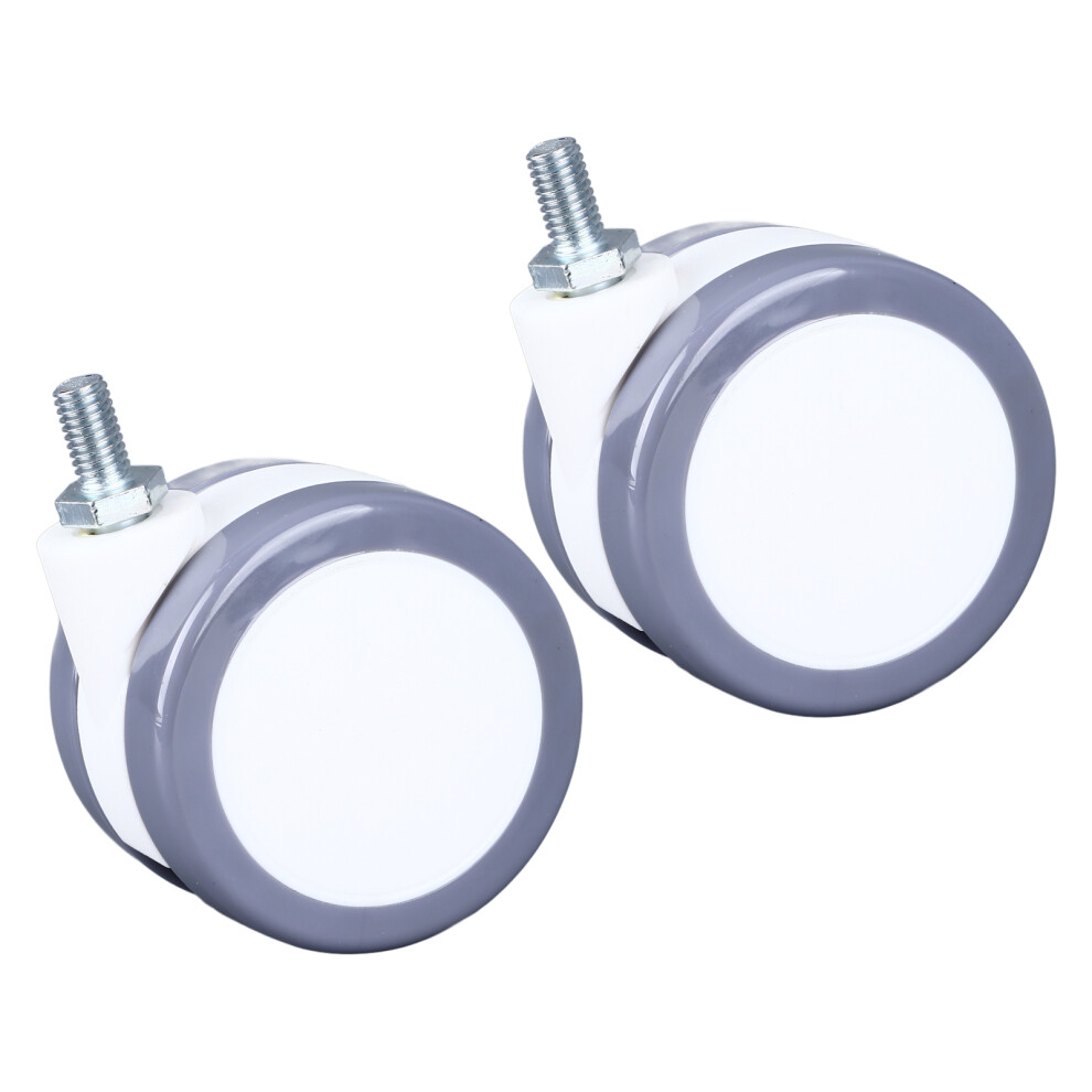 Silent 2.5In Swivel Casters With Brake Heavy Duty For Furniture 30Kg Capacity 3511388449178