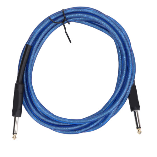 6,35 mm Gitarrenkabel 3 Meter blau, männlich–männlich 1
