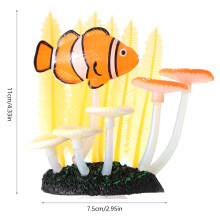 Vivid Aquarium-Pflanze 7,5 5 cm, Höhe 11 cm, Orange