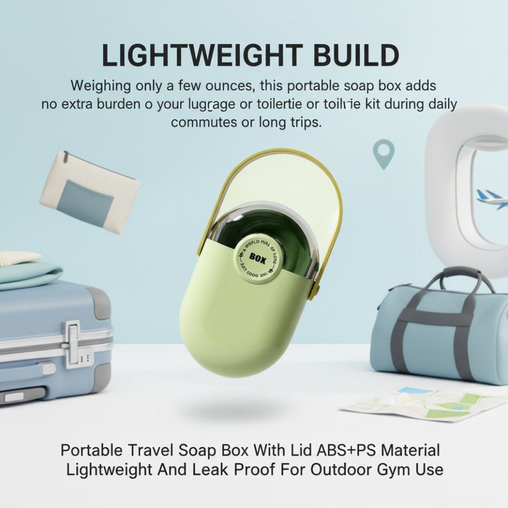 Roc-Electron (Green) Travel Soap Box - Leakproof & Lightweight