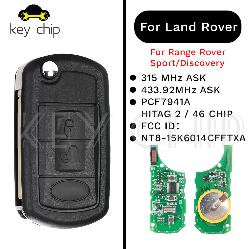 Nt8-15K6014cfftxa Flip Remote Key For Range Rover Sport/Discovery 315 Mhz Ask 433.92Mhz Ask Pcf7941a / Hitag 2 / 46 Chip 6935161695533
