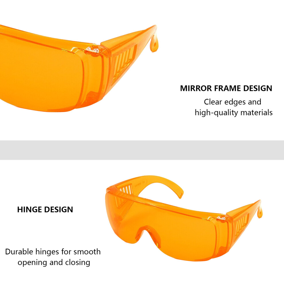 (Orange Color Reinforced) Industrial Dust Protective Goggles Anti-Scratch Work Windproof Riding Goggles For Use In A Variety Of Environments 6431700030068