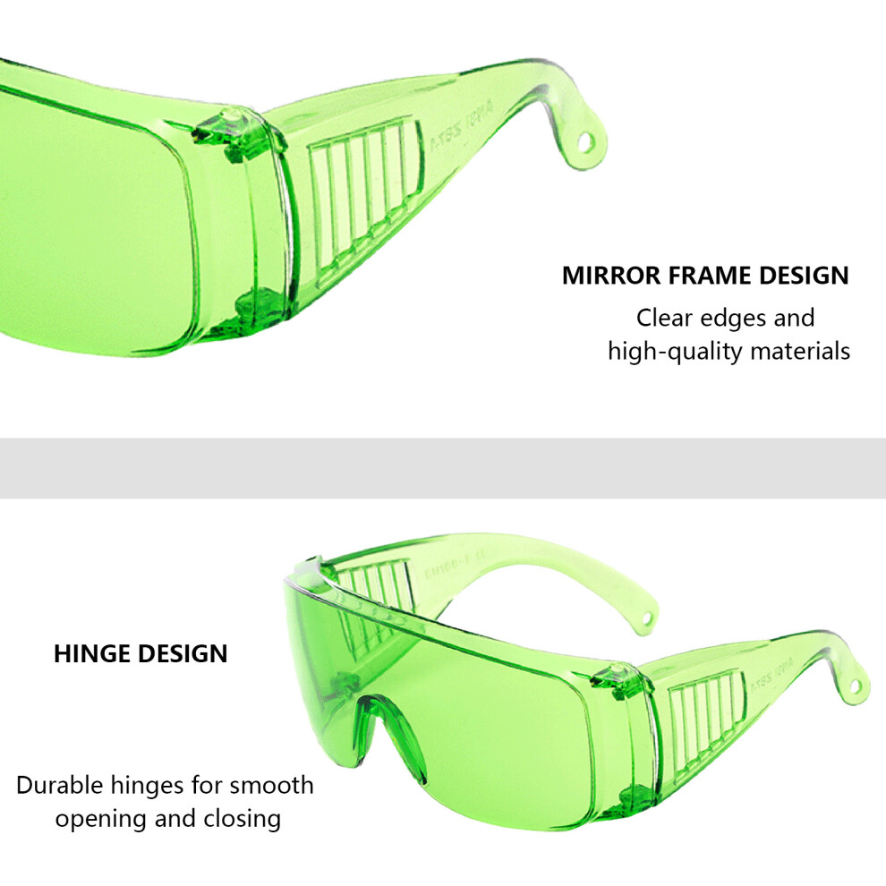 (Transparent Green Enhanced) Industrial Dust Protective Goggles Anti-Scratch Work Windproof Riding Goggles For Use In A Variety Of Environments 6431700030051