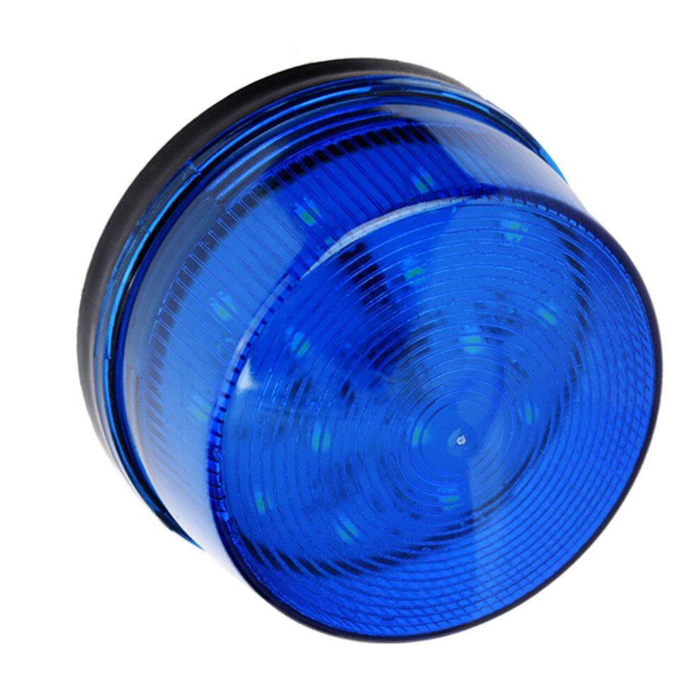 12V Blue Led Emergency Flashing Strobe Beacon Warning Light No Sound New 6951380287410