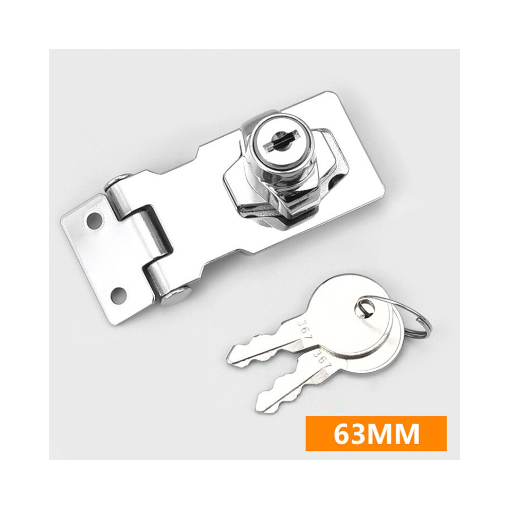 (63Mm) Keyed Hasp Lock Twist Knob Keyed Locking Hasp For Small Doors Drawer Cabinet 6431700031607