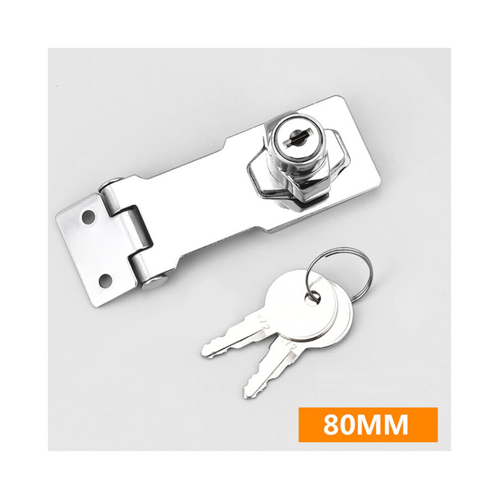 (80Mm) Keyed Hasp Lock Twist Knob Keyed Locking Hasp For Small Doors Drawer Cabinet 6431700031591