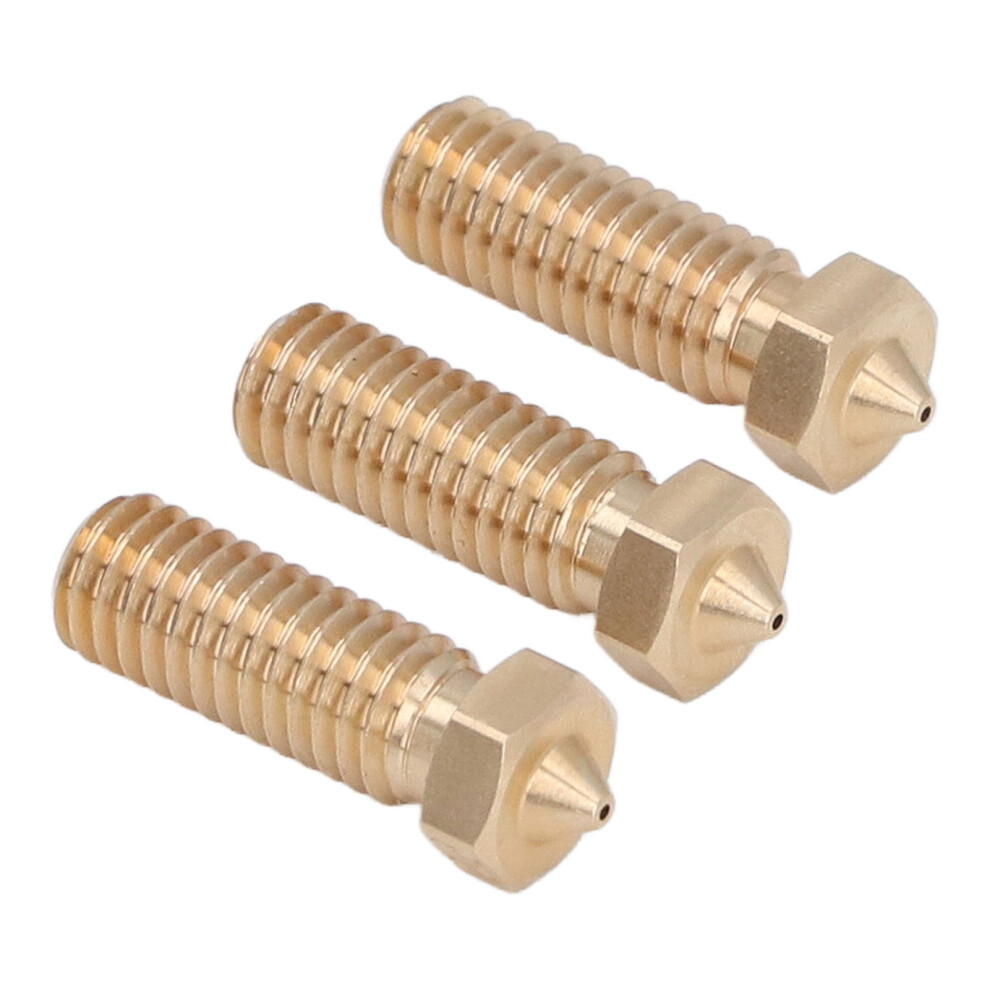 3Pcs Brass Volcano Nozzle Set 1.75Mm For 3D Printers, 0.6Mm 6931388455783