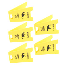 Pet Warning Sign Waterproof ABS Plastic 2.64 x 3.94in Funny Cat Vomit Decor