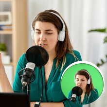 Collapsible Green Screen Background for Video Chats, 110x110cm