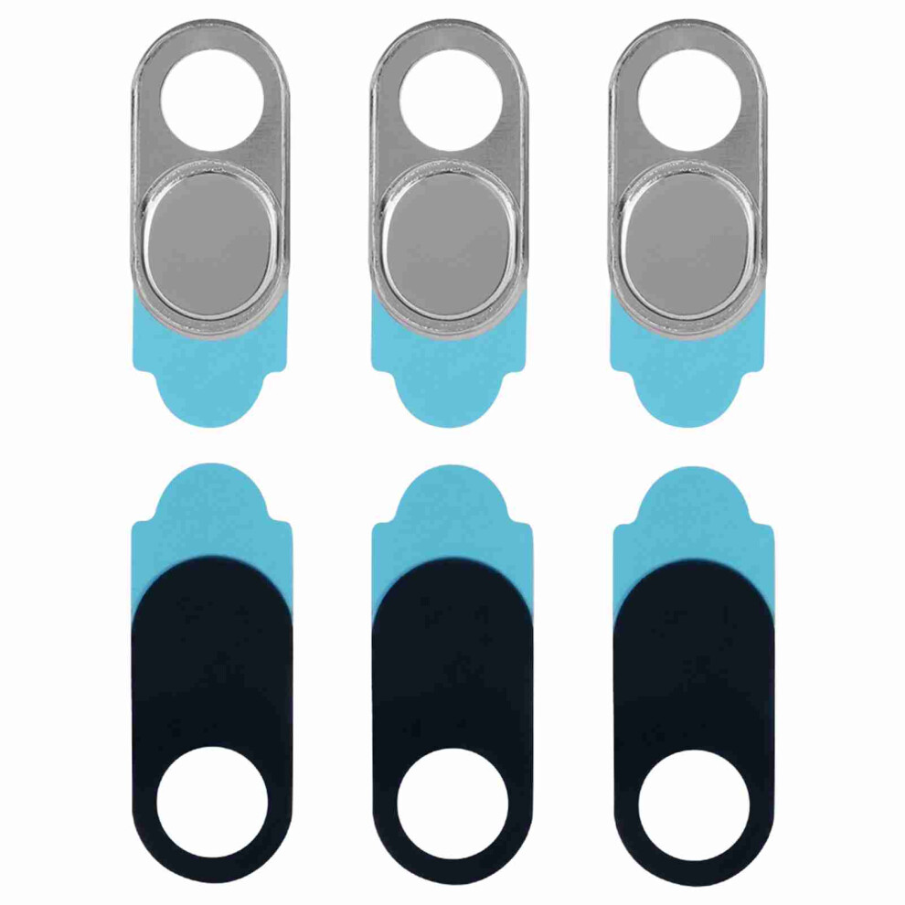 3Pcs Metal Webcam Cover Lens Caps Privacy Shield For Phone Tablets Finish Black 5061388457577