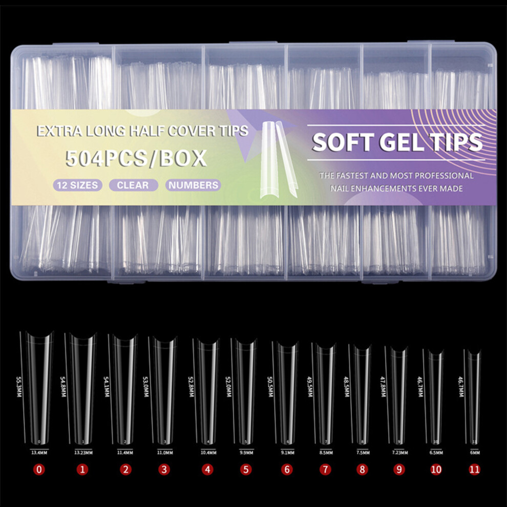 Hue-Grain (1) Soft Gel French Nail Tips For Salon & Diy (50 Char)