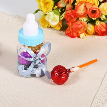 Party Favour Blue Chocolate Candy Bottles 50pcs for Baby Shower Celebration
