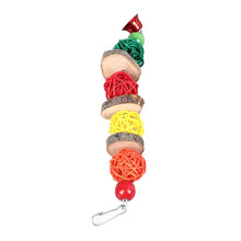 Colorful Corn Husk Bird Chewing Toy for Parrots, Hamsters & Rabbits