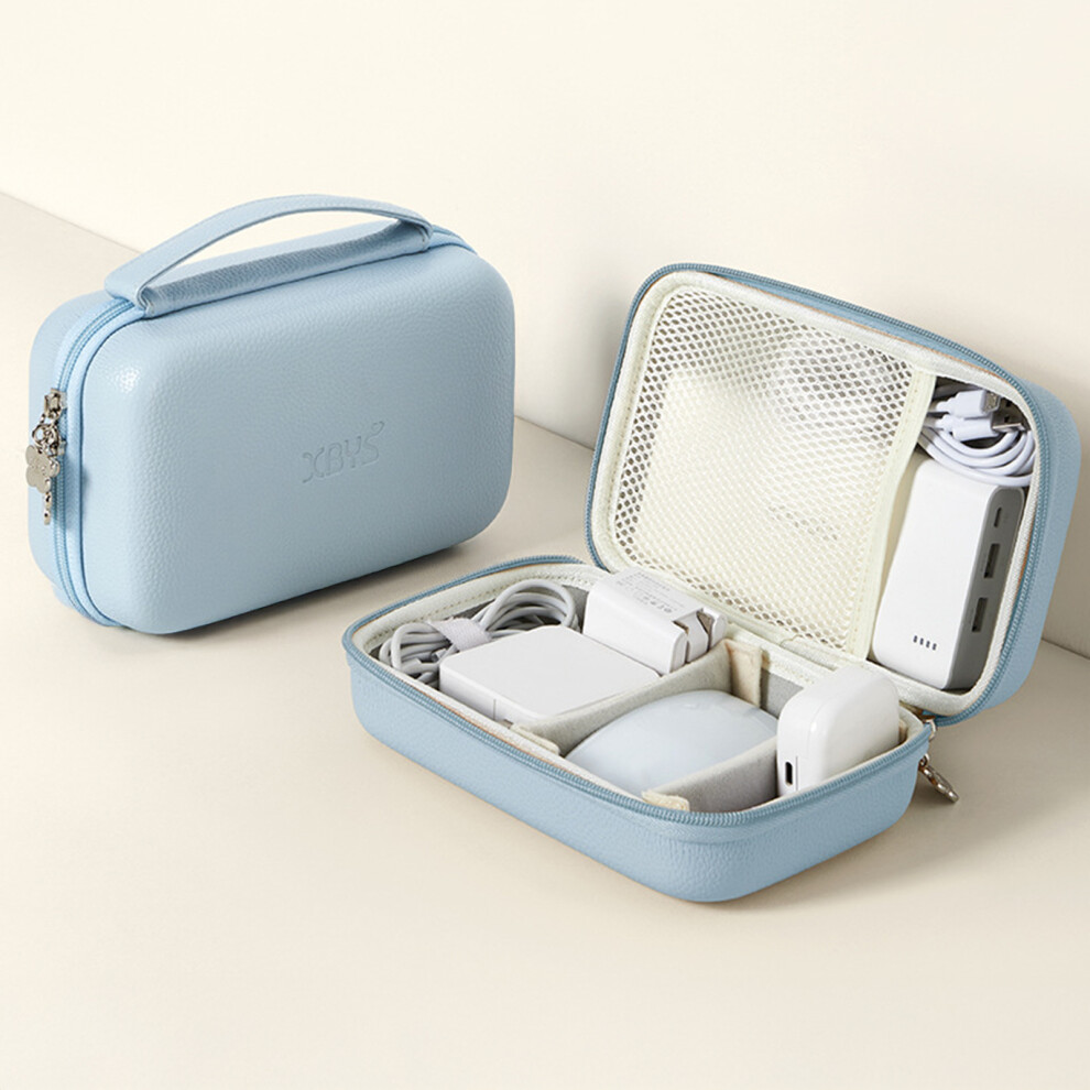 (F016 ) Travel Electronics Organizer Cable Accessory Pouch Lightweight Portable Cord Organizer Bag For Earphones Charger Phone S Blue 6431700034578