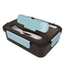 3-Fächer 1500 ml blaues Bento, mikrowellengeeignet
