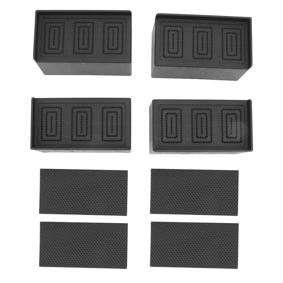 L-Shaped Rubber Furniture Risers â Stackable, 4-Pack
