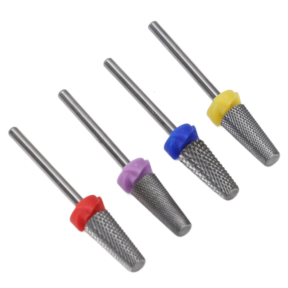 4pcs Tungsten Carbide Nail Drill Bits Set for Acrylic Gel Polish Removal