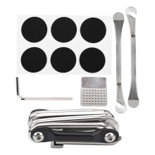 Portable Bike Tire Repair Kit 11-in-1 Steel Tool Bag 256g