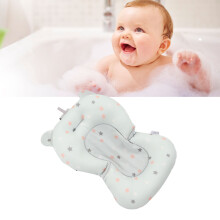 Baby-Badewannensitzkissen Schwimmender Säuglingsstützkomfort Hellblau mit Sternen